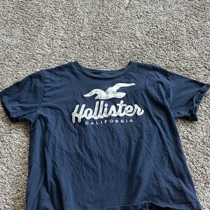 Hollister cropped tee shirt Navy